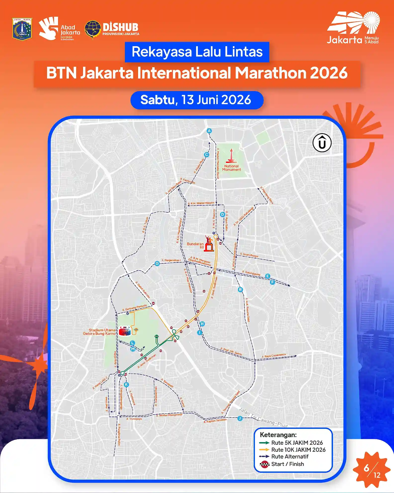 Informasi Penutupan Jalan 6 JAKIM 2026